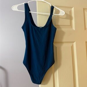 Navy Blue Sleeveless Bodysuit